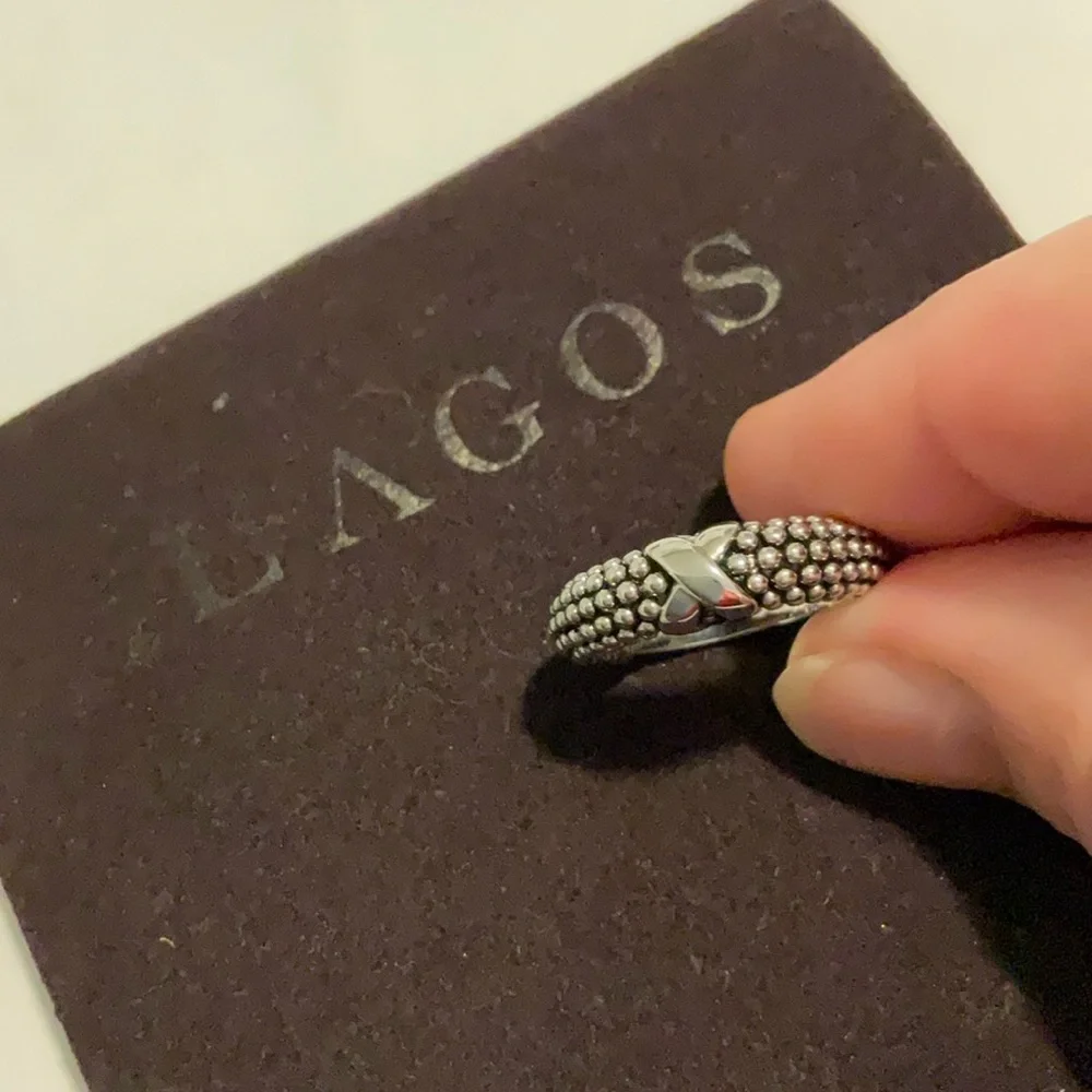 Lagos X beaded ring size 7 - Picture 2 of 10